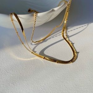 18k Gold Plated Layered Anklet